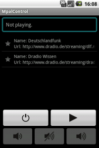 Screenshot of the main UI